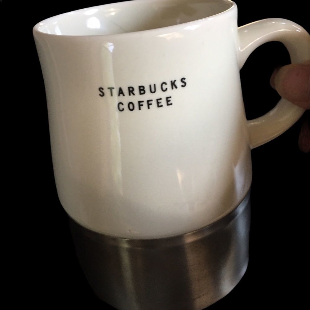 Starbucks ceramic and stainless steel coffee mug